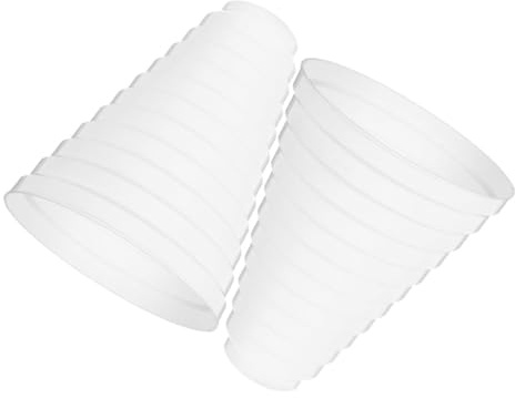 VILLCASE 2pcs Range Hood Duct Pipe Transition Fitting Connector for Air Ventilation Systems Ducting Increaser Reducer