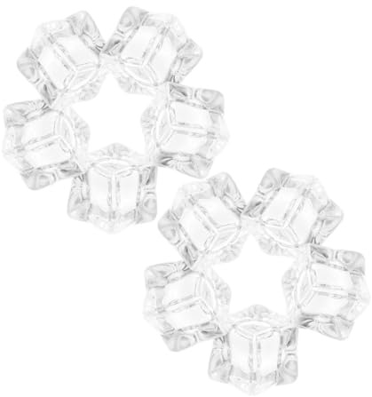 PRETYZOOM 50pcs Reusable Artificial Ice Cubes Acrylic Decorative Ice for Vases Table Decor Wedding Photography Props Realistic Look for Events and Festive Settings