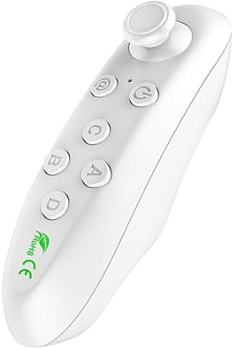 OSALADI Manette de Jeu sans Fil Vr Ergonomique pour Gamers, Contrôleur sans Fil 360° Précision Antidérapante pour Jeux Vidéo, Télécommande Blanche sans Batterie, Usage PC Smartphone