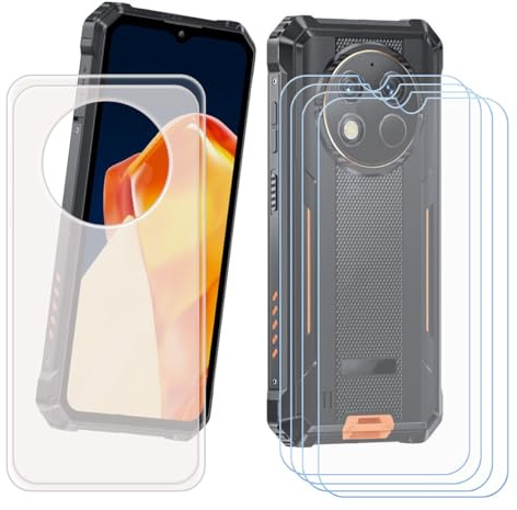 CongJiaLingXi Funda para Oukitel G1 S (6.52) + Screen Protector, Translúcido Suave Silicona Caso + [4 Piezas] Cristal Templado Film Vidrio.