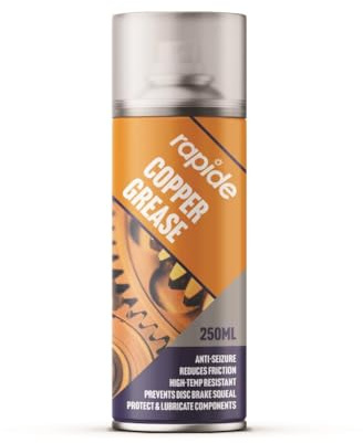 Copper Grease Spray 250ml – High Temperature Anti-Seize Lubricant | Copper Slip Grease for Brake Pads, Bolts & Nuts | Prevents Rust, Corrosion & Brake Squeal | Automotive, Industrial & DIY Use