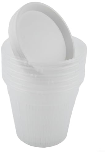 Macetas transparentes para orquídeas con platillos, paquete de 6, macetas de plástico con agujeros de drenaje para raíz, kit de trasplante transparente para interiores y exteriores (16 cm)