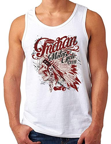 OM3® Indian-Motorcycle-Club Tank Top Shirt | Herren | Skull Chopper Bike Motorbike | S - 4XL