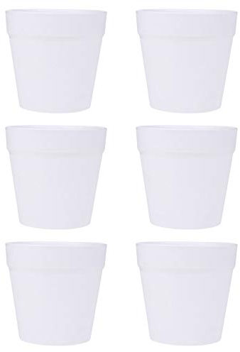 Milisten 6stücke Weißer DIY Blumentopf Zum Bemalen Blanko Junge Mädchen Basteln Blumentopf Kreative Sukkulententopf Malen Für Junge Mädchen