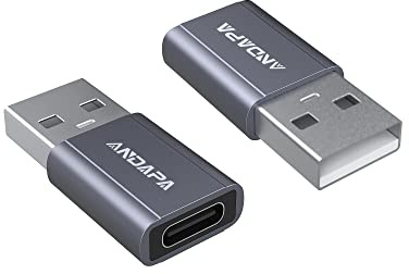 ANDAPA [4-pack]USB C till USB-adapter för i-Phone 12, 13, 14, 15, 16 17 Mini, Pro, Max, AirPods, iPad Pro, Samsung Galaxy Note 10, 20, 21, S21 Plus, Google Pixel
