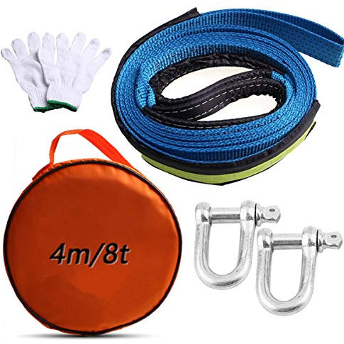 Generic Auto-Abschleppseile, hochfestes Nylon-Abschleppseil, für Auto/SUV/Notfall/Schiff, mehrere Größen, maximale Zugkraft 8 t (Size : 4m/8t)