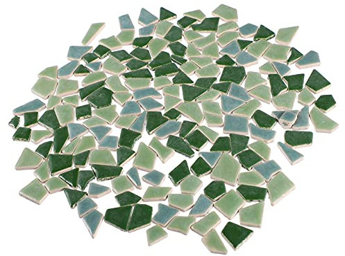 FOMIYES Bunte Mosaikfliesen Zum Selbermachen Zerbrochene Keramikfliesen Zum Basteln Unregelmäßige Polierte Porzellanfliesenreste Buntglasstücke Für Mosaikprojekte