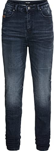 Spirit Motors Skinny High Heather Damen Jeans - Motorradjeans mit Protektoren blau 36/32