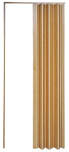 Folding Door Natural Pine Effect PVC Internal Accordion Concertina Sliding Door 12mm Yellow