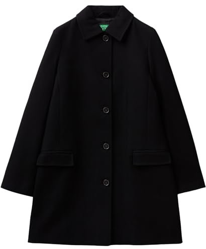 United Colors of Benetton plumeau 2jzadn053 Manteau, Noir 100, 34 Femme