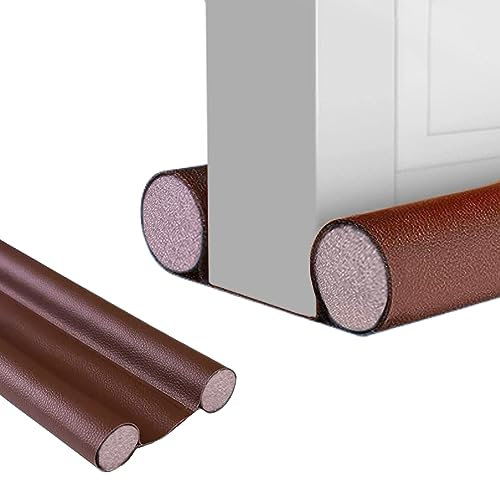 MAGIC SELECT Burlete Bajo Puerta. Burlete Doble para Puertas y Ventanas, de Polipiel, Ajustable entre 32-94cm. Aislamiento Acústico, Reductor Frio/Calor, Bloqueo de Viento, Luz, Polvo, Insectos.