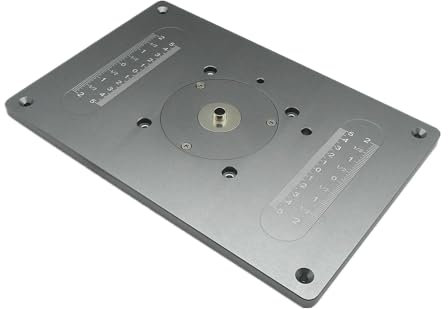 NURII Oberfräsen-Tisch-Einsatzplatte, Ringe und Oberfräsen-Schablonen-Buchsenführungen, Aluminium-Oberfräsen-Tischsägen-Einsatzplatten-Kit (Size : Plate A)