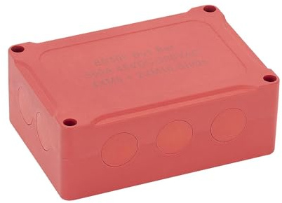 Sharplace 500A Marine Bus Bar Terminal Stud 6 Studs with Cover Power Distribution Terminal Block for Boats Direct Replaces, Red