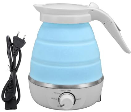 Atyhao Bollitore Elettrico Portatile Pieghevole con Ebollizione Rapida, Compatto e Facile da Riporre, Versatile Ed Efficiente, Facile da Trasportare, Ideale per Viaggi e attività (Blue)