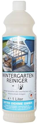 Lorito Wintergartenreiniger, Acrylglas, Kunststoff, 1L | Reinigt Acrylglas, Kunststoff, Aluminium und Holz, milder tensidfreier Reiniger, hält den Wintergarten glänzend sauber