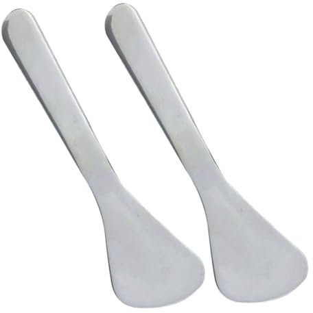 HAPINARY 2pezzi Spatola Per Crema Contorno Occhi Applicatore Massaggio Viso Multiuso Cucchiaio Per Maschera e Crema Strumento Manuale Per Assorbimento e Riduzione Gonfiore Occhi
