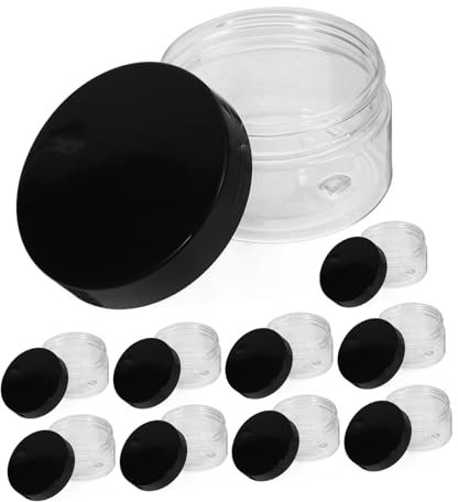 ULTECHNOVO Mini Pots de Confiture de 100 Ml avec Couvercles Récipients en Plastique Élégants pour Cosmétiques Bonbons Voyage