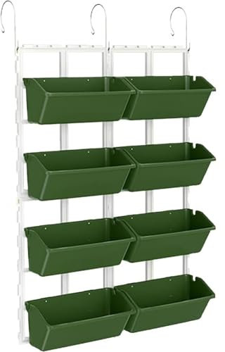 FORRTY Plante Murale Verticale Jardiniere Balcon Convient aux Fraises Fleurs légumes Convient au Balcon clôture terrasse Jardin Patio(Dark Green)