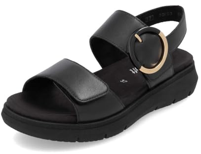 Remonte Damen D2K50 Keilsandaletten, Schwarz, 39 EU