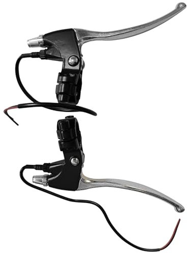 cyclingcolors leva freno bici elettrica con cavo universale argento cromato 130mm