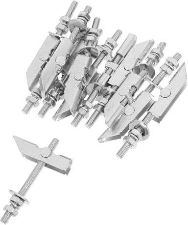 BUGUUYO 12pcs Heavy Duty Toggle Bolts for Hollow Walls and Ceilings Drywall Fastening Kit Anchors for Shelves and Frames