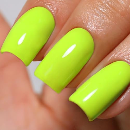 Ozzeal Neon Gel Polish, 15ML Neon Yellow Gel Nail Polish Spring Summer Soak off LED UV Art Starter Manicure Salon DIY Design