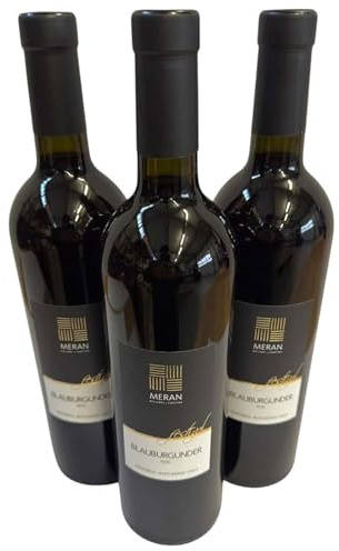 Festival Blauburgunder 2023 - Kellerei Meran - 3×0,75L | Feine Fruchtaromen mit sanfter Würze, klarer Struktur für ein elegantes Geschmackserlebnis, Premium Rotwein aus Südtirol