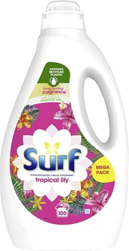 Saras Foods Surrf Tropical Lily & Ylang Ylang Professional Biological Detergent | Fresh & Clean Washing | Long Lasting Fragrance | 5L