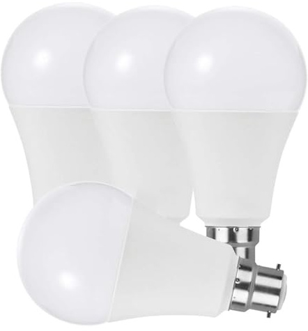 HYBMRQVD B22 LED Lights Bulbs 15W A65 Bayonet 150W Equivalent Warm/Cold White 2700K Super Bright 2500Lm Energy Saving Light Bulb 4pack