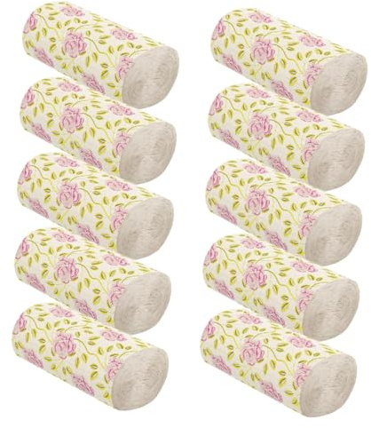 VALICLUD Carta Igienica Rotolo Stampata Con Rose 10 Confezioni in Polpa Di Bambù Morbida Resistente Per Bagno Casa Ufficio Uso Quotidiano