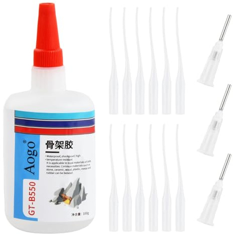 Culinavog Colla per Pietra, 100 g Trasparente Impermeabile Colla per Porcellana, Piccolo Ceramica Adhesive per Piastrelle, Multifunzionale Ceramica Adhesive per Marmo, Artigianato, Vetro, Legno