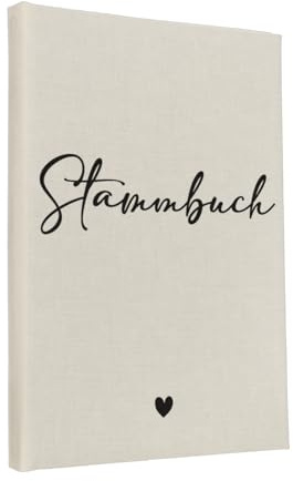 Hochzeitideal - Stammbuch der Familie 303-21,0 x 15,0 cm - Buchbinderleinen Stammbuch Hochzeit - Familienbuch Standesamt mit 6-fach Ringmechanik für Urkunden mit Behördenlochung (Elfenbein)
