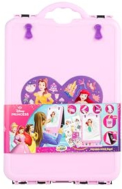 Disney Princess Staffelei für Kinder | Tragbares Malset mit Zeichenblock & Zubehör | Kreativset für Mädchen ab 3 Jahren | Bastelkoffer mit Prinzessinnen-Motiven | Malspielzeug für unterwegs
