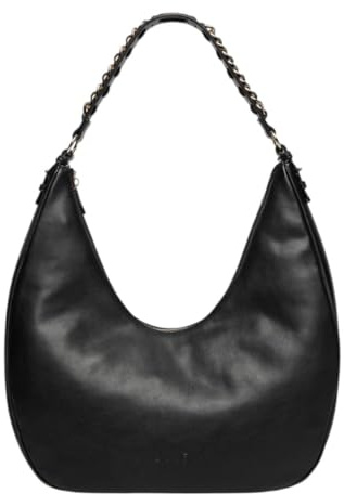 Liu Jo Borsa Hobo nera con catena dorata, pelle sintetica, design elegante, stile casual