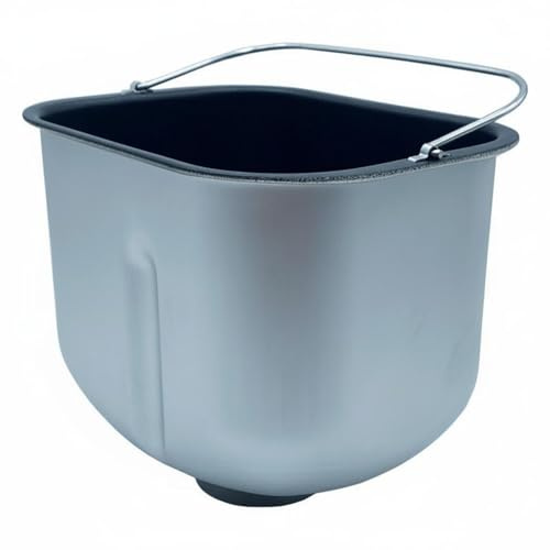 Yajuyi Recipiente para Panificadora Molde Pan Cubeta Amasadora Antiadherente Metal Fácil Limpieza Adecuado para Hornear Pan Cocina Familiar Preparar Alimentos Repostería, Negro