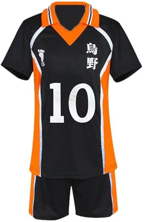 COMING Karasuno Uniform Shouyou Hinata Halloween Cosplay Costume Shirt Shorts Volleyball Jersey (Medium,Color 16)
