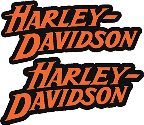 Lot de Deux Stickers latéraux pour Casque de Moto Compatible avec Moto de Marque Harley Davidson