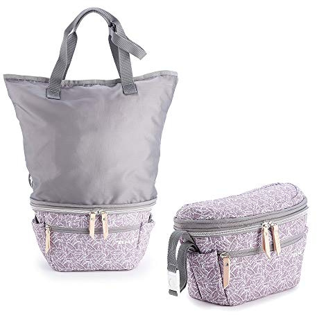 BÉABA, Organizador de Cochecito, Bolso Tote, Compacto, Amplio Espacio de Almacenamiento, Agarre para Carrito y Bicicleta, Biarritz , Jungle
