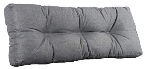Komfortables Palettenkissen - 120x80 Sitzkissen & 40cm Rückenlehne - Grau Kissen Sofa Lounge