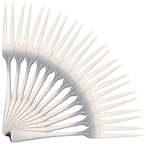 12 Serviergabel, Fruchtgabel 15x1,35 cm Hochglanzpoliert Edelstahl 18/0