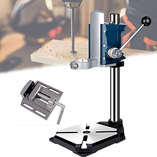 LXX Drill Press Stand for Hand Drill, Drill Press Stand with Vise, Bench Drill Press Stand, Adjustable Benchtop Drill Presses for Making Any Vertical Hole with High Precision