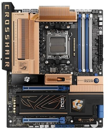 ASUS ROG Crosshair 2006 X870E WiFi 7 AMD ATX Mainboard | AMD AM5, 20+2+2, DDR5, 2-Zoll OLED Display, 5x M.2 Steckplätze, M.2 Q-Release, PCIe 5.0, 2x USB4, 2x USB 20Gbps Typ-C