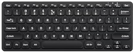 perixx PERIBOARD-732B Wireless Backlit Mini Keyboard - X Type Scissor Keys - White Backlit - US English QWERTY