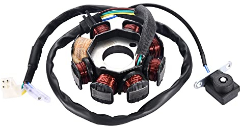 GOOFIT Zündspule 8 polig 5 Drähte Stator Magneto 4-Takt Ersatz für GY6 125CC 150CC QMB152 QMI157 ATV TAOTAO Roller Moped Go Kart Buggy Quad Pit DirtBike Buyang Sunl