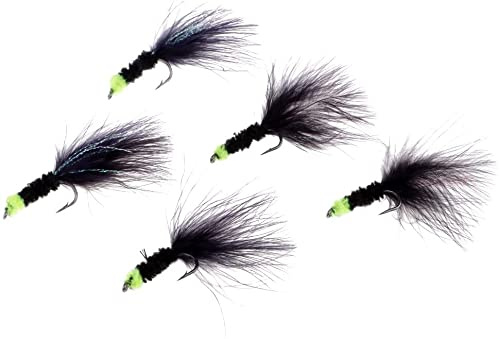 U/ D 5 Stück Fliegenfischen, Fliegenfischen, Eier, zum Angeln, wollige Bugger, Forellenfliegen, Streamer