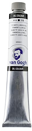 Van Gogh Ölfarbe - 60 ml Titanweiß (Leinöl) - Hohe Abtönungsstärke, intensive Pigmentierung, Deckend Serie 1