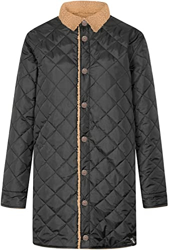 derbe Herren Teddyfell Stepjacke Teddyholm Wendejacke caramal black beige schwarz - L/XL