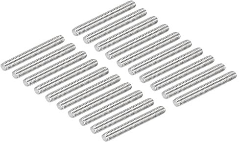 DMiotech 20 Stk. Vollgewinde Stab 304 Edelstahl Rechtsgewinde Stab Bolzen Klammer und U-Bolzen M6 x 50mm