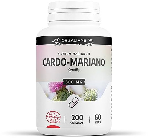 Cardo-Mariano Orgánico Semillas - 900 mg/día - Silimarina - 200 capsulas | Premium, Natural & Formato Ahorro