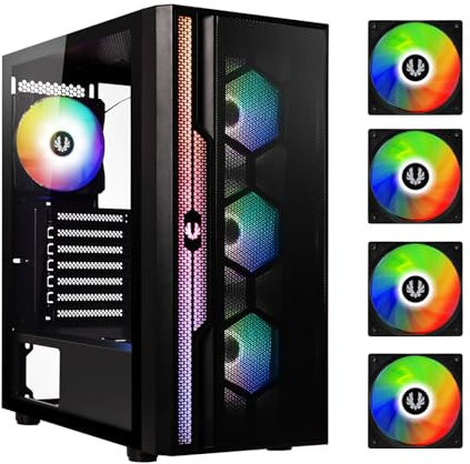 Boitier PC Moyen Tour Apollo (Noir) 4 Ventilateurs ARGB